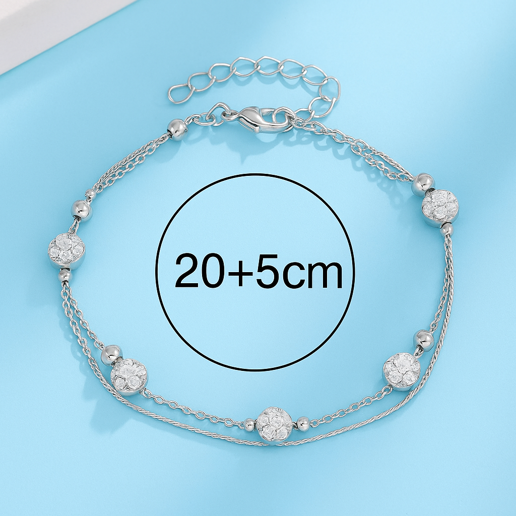 18k Luxury Crystal Beaded Rhinestone Women’s Anklet