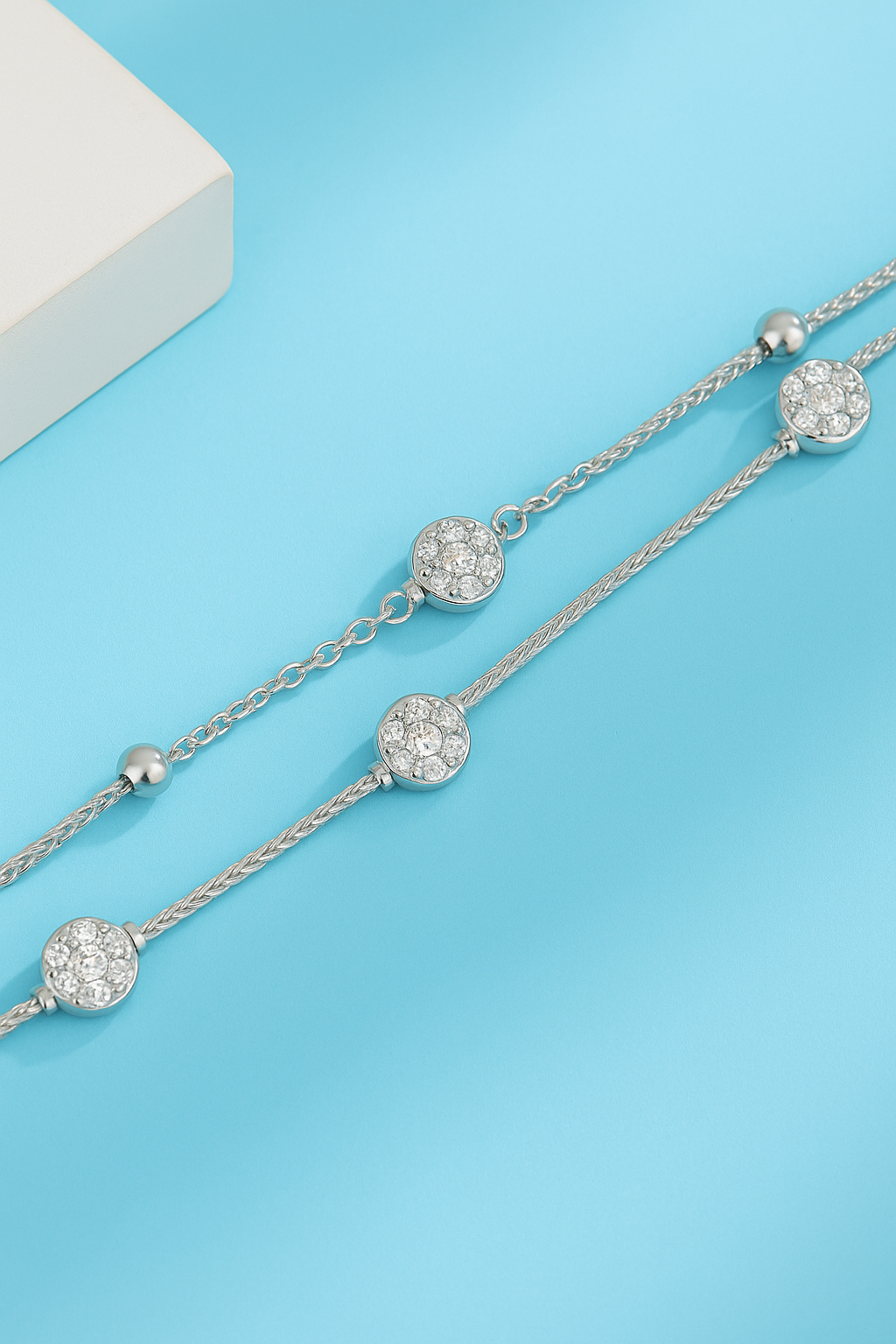 18k Luxury Crystal Beaded Rhinestone Women’s Anklet