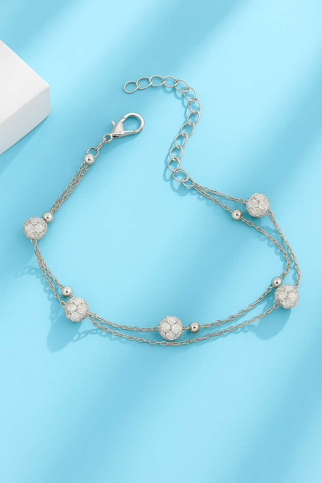 18k Luxury Crystal Beaded Rhinestone Women’s Anklet
