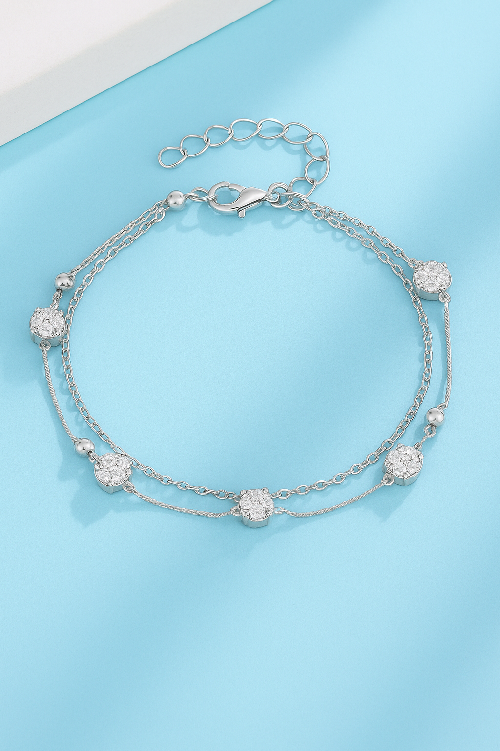 18k Luxury Crystal Beaded Rhinestone Women’s Anklet